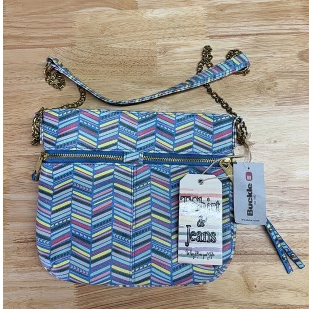 T-Shirt & Jeans Multicolor Chevron Crossbody Bag
